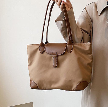 JIOMAY 2025 New Women's Brown Large Capacity Shoulder Bag Casual Simple Handbag Sport Portable Tote Bag for Daily Use