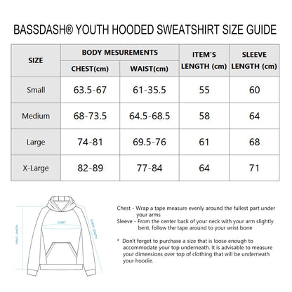 Moletom Infantil de Fleece Bassdash com Capuz e Máscara para Pesca, Resistente à Água, FS18Y