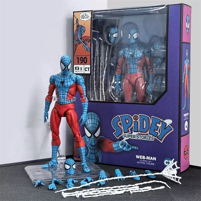 Ct Toys Homem-Aranha Mafex 185 Traje Clássico Anime Figure Ver Miles Morales 2099 Homem-Aranha Boneco de Ação Brinquedos Presente Infantil