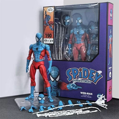 Ct Toys Homem-Aranha Mafex 185 Traje Clássico Anime Figure Ver Miles Morales 2099 Homem-Aranha Boneco de Ação Brinquedos Presente Infantil
