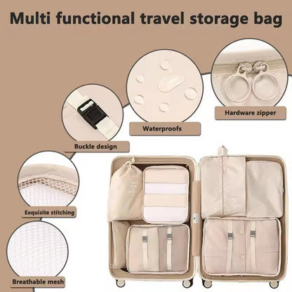 7/8/9-piece Set Travel Storage Bags,Digital Toiletries Shoes Clothes Organizer bag Suitcase Clothes Tidy Pouch,Packing Cubes Set