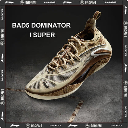 Li-Ning Men BADFIVE DOMINATOR I SUPER Court Basketball Shoes SUPER BOOM Cushion Wearable Sport Shoes Stable Sneakers ABFV007