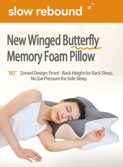 1pc Memory Foam Pillow 2 in 1 Ergonomic Contour Orthopedic Pillows for Sleeping?Cervical Orthopedic Pillow for Neck Pain