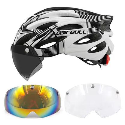 Cairbull Capacetes de Ciclismo MTB Mountain Road Capacete de Bicicleta de Corrida Leve Respirável Led Segurança Capacete de Bicicleta 54-62cm Casco