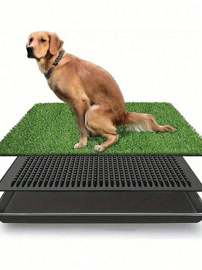 Tapete de Grama Sintética Higiênico para Cães: Antiderrapante, Resistente a Odores, Fácil de Limpar para Treinamento Interno/Externo