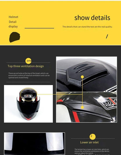 Novo capacete de moto Bluetooth para homens e mulheres, cobertura total, antiembaçante, capacete de moto integral
