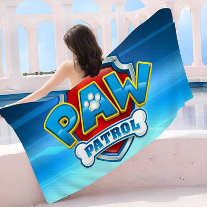 TV Paw Anime P-Patrols Anime Beach Swimming Towel Soft Absorbent Washcloth Children's Gifts For Kids Travel Camping Gym