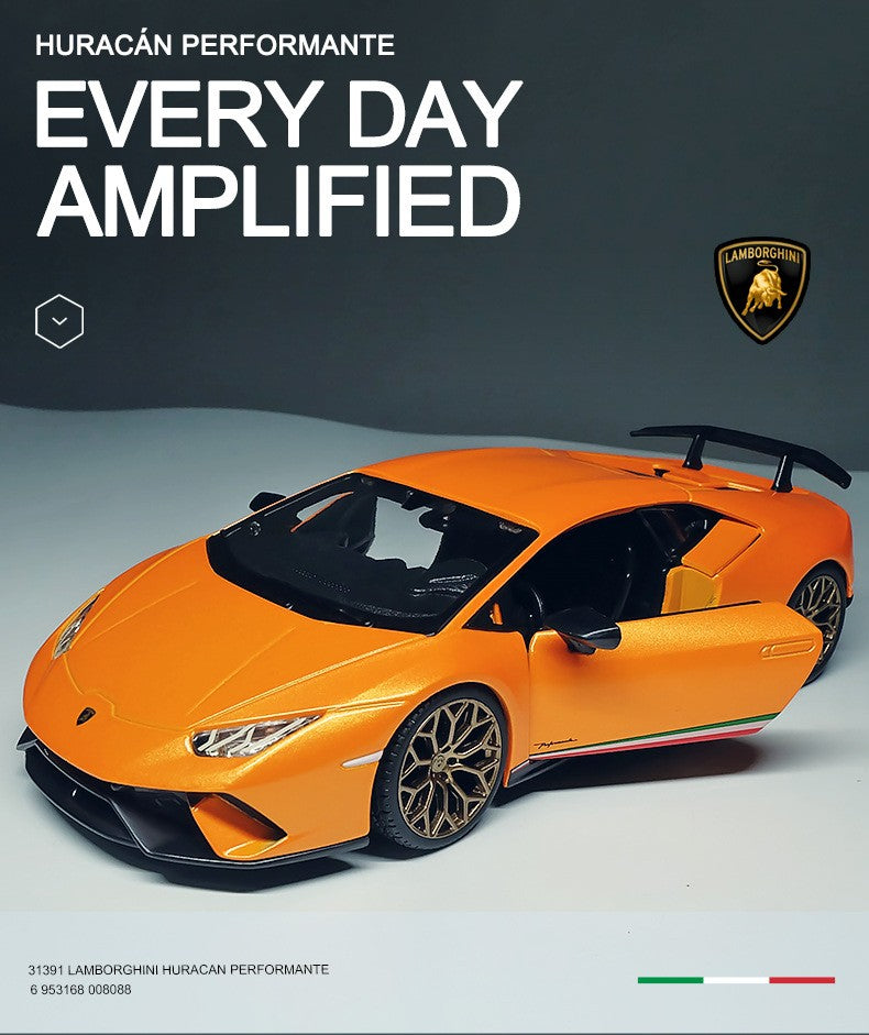 Bburago 1:24 Lamborghini Huracan Performante Carro de Liga Fundido e Veículos de Brinquedo Modelo de Carro em Miniatura para Crianças