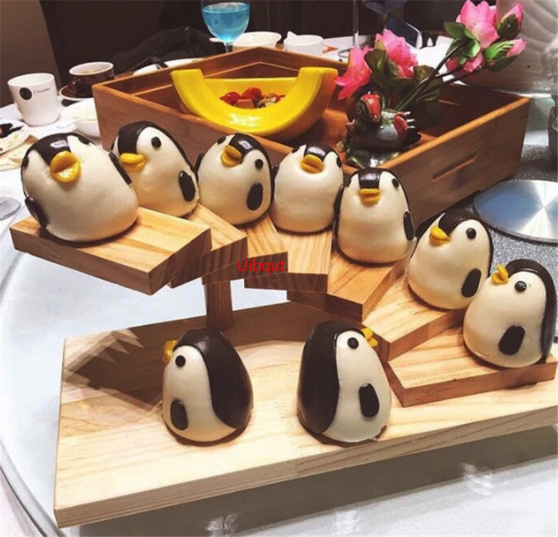 Japanese wooden wood Cuisine Sushi Bridge Boats Pine Creative Sushi Sashimi plate Platter Sushi Tableware Decoration Ornament