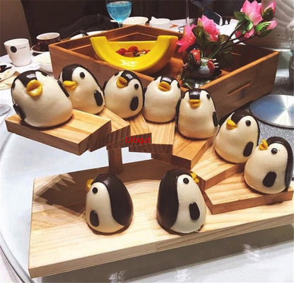 Japanese wooden wood Cuisine Sushi Bridge Boats Pine Creative Sushi Sashimi plate Platter Sushi Tableware Decoration Ornament