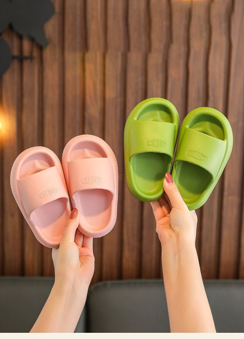 Children's Slippers for Summer Boys and Girls Indoor Bathroom Soft-Soled Thickened Anti-Slip Baby Slippers and Cool Sandals