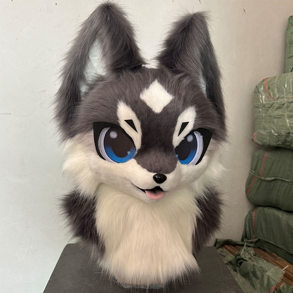 In Stock Fursuits Head Cheap Animal Head Costume Cat Furry Head Kemono Cute Dog Head Costume Role-Playing Costume