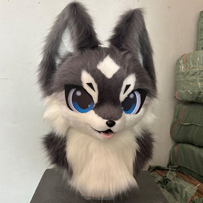 In Stock Fursuits Head Cheap Animal Head Costume Cat Furry Head Kemono Cute Dog Head Costume Role-Playing Costume