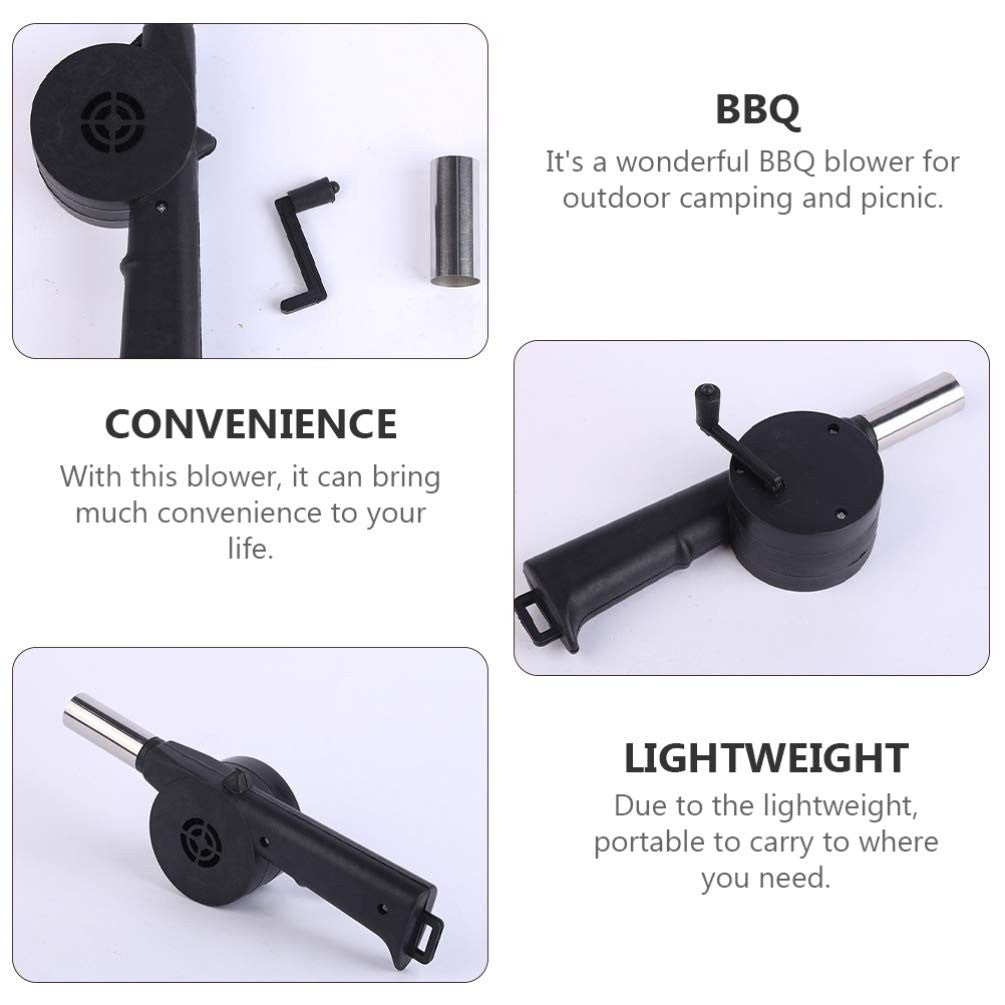 Soprador de Ar Manual para Churrasqueira Ventilador Portátil Mini Fole para Churrasqueira Acessórios de Piquenique Acampamento Ferramentas Manuais para Exterior