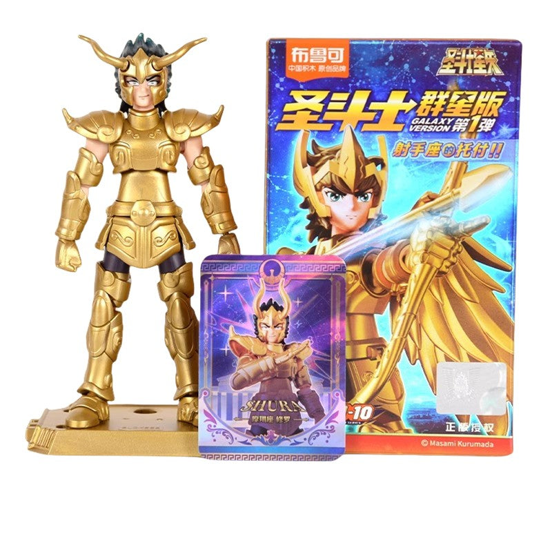 Blokees Gold Saint Action Figure Versão Galáxia 02 Libra Dohko Sagitário Saint Seiya Brinquedos de Montar Presente de Aniversário Infantil