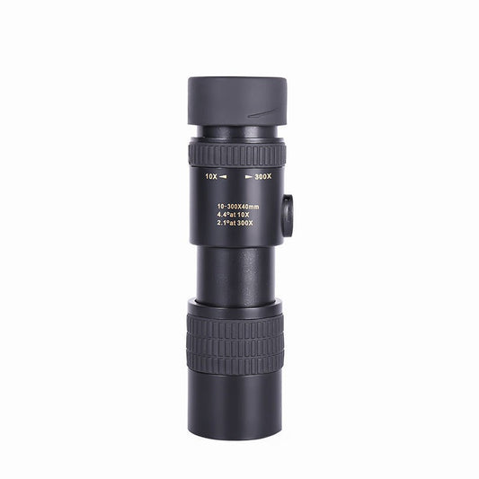 Telescópio Monocular para Uso Externo de Alta Definição, Grande Ampliação, Portátil, Dobrável e com Ampliação Variável 10-300X40
