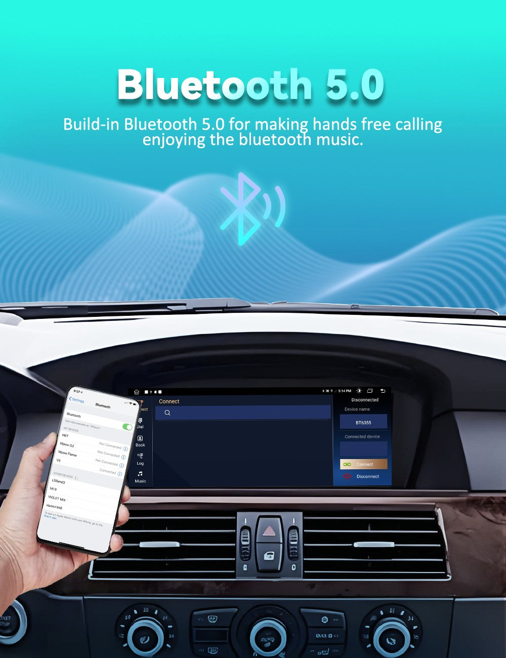 BONROAD Para BMW Série 5 E60 E61 E62 E63 E64 E90 E91 E92 E93 M3 Wireless Carplay Carro Rádio GPS Multimídia Tela Sensível ao Toque