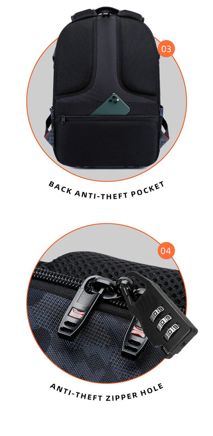 2025 New Waterproof Man Backpack Fit 17inch Laptop USB Charging Backpack Women Oxford Travel Male Bag Vintage School Bag Mochila