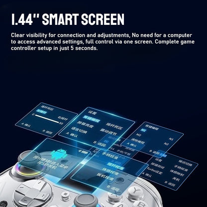 GUSGU G7 1.44-inch Smart Screen Wireless Controller 3 Modes for Switch PS4 IOS Android TV PC Tesla Gamepad, Same Product for X01