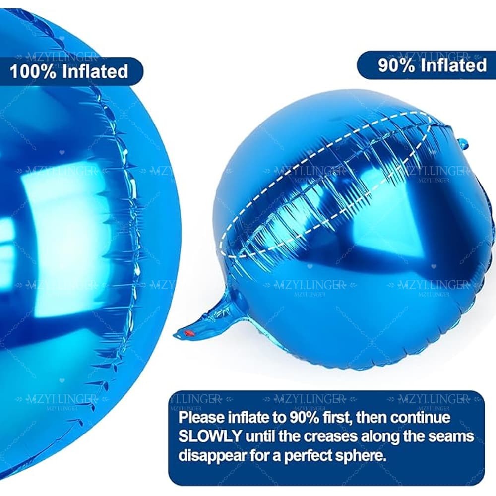 8pcs blue 4D Balloon Rain Curtain Set,blue 4D Foil Balloon, for birthday party decorations, weddings decor, and rooms decor