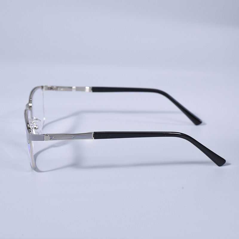 Anti Blue Light Men Reading Glasses Metal Full Frame Business Eyeglasses For Men Square Double Color Reading Eyewear +100+150