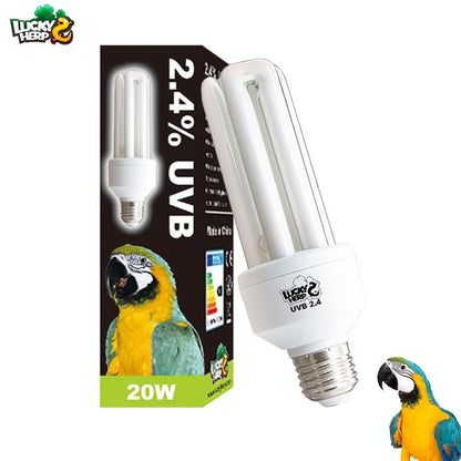 Lâmpada Fluorescente Compacta para Pássaros, 2.4% UVB, 20W, Rosca