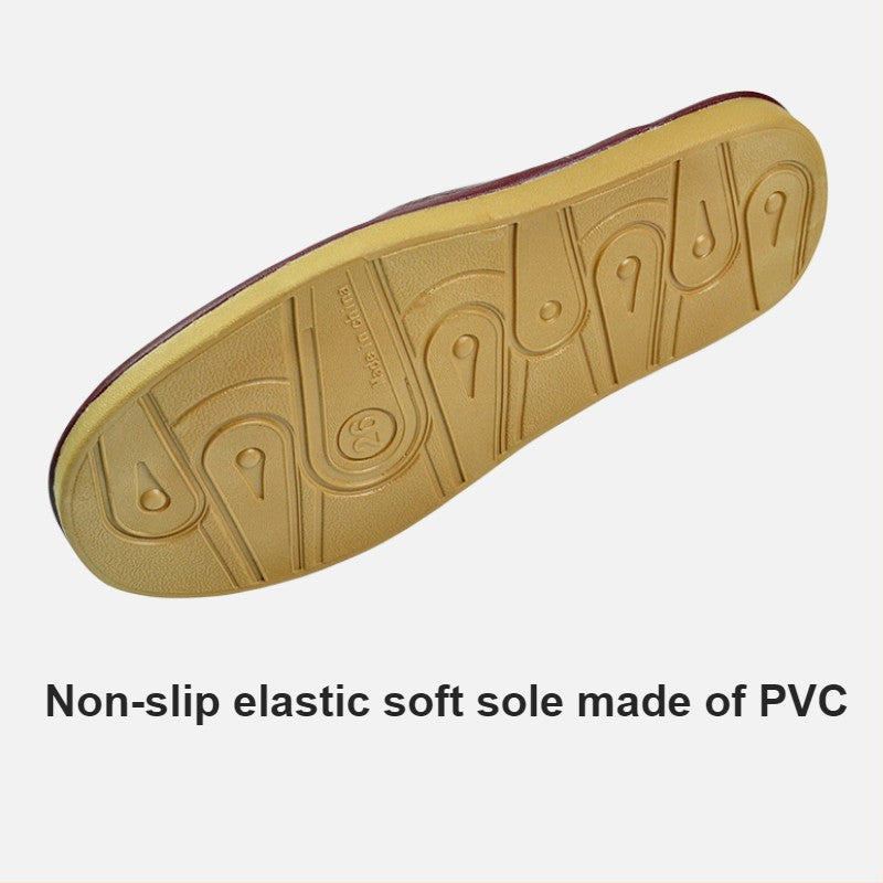 Big sizeGenuine Cow Leather Slippers Homes in indoor slipper Spring Autumn men women elderly non-slip casual single Slides shoes