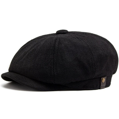 Hat Men Beret Cabbie Driving Hunting Caps Vintage Tweed Blinders Berets Flat Peaked Cap Street Hats for Men Women 55-60CM