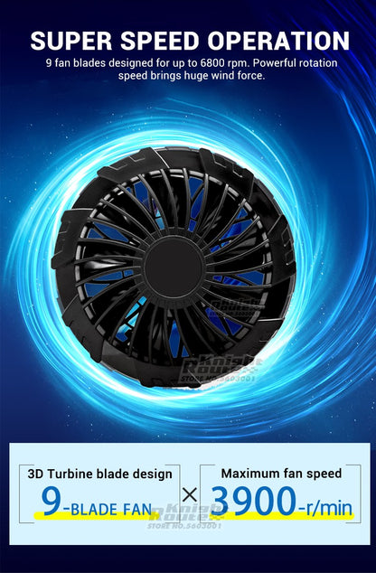 2024 Cool Vest Wearable Cooling Fan Vest Air-conditioned Clothes Cooling 13 Hours for High Temperature Work Fishing Vest Hiking