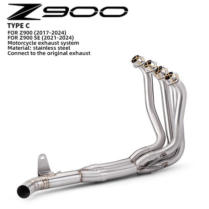 For Z900 Ninja 900 (2025-2026 Z900-SEstainless steel 2 oxygen sensor front exhaust, connected to the original car exhaust system