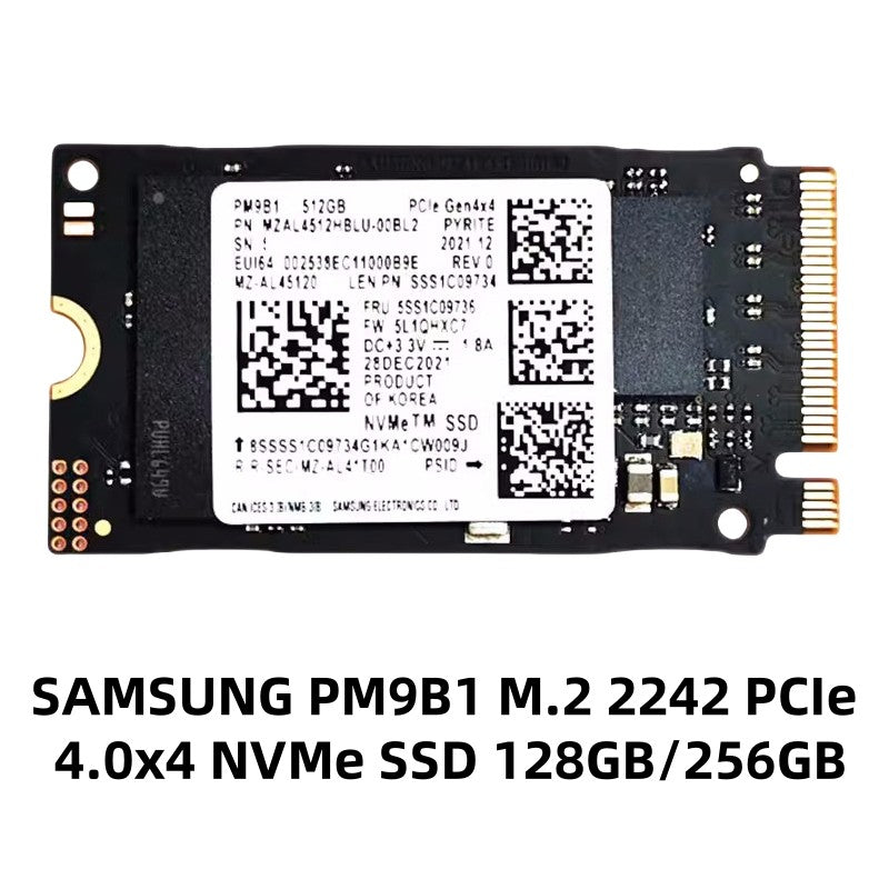 Samsung PCIe M.2 2230/2242 NVMe SSD BM9C1 512G, PM9B1 128G 256G, para Xbox Surface Pro Steam Deck Dell HP Lenovo Laptop - Embalagem OEM