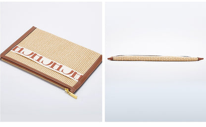 CHCH Handmade Woven Clutch Bag Ribbon Embellished Niche Style Clutch Bag