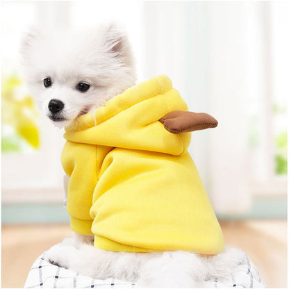 Roupas para Pets Cachorros Moletom com Capuz Fruta Casaco Quente Gato Suéter Fantasia de Inverno para Filhotes Cães de Pequeno Médio Grande Porte e Gatos