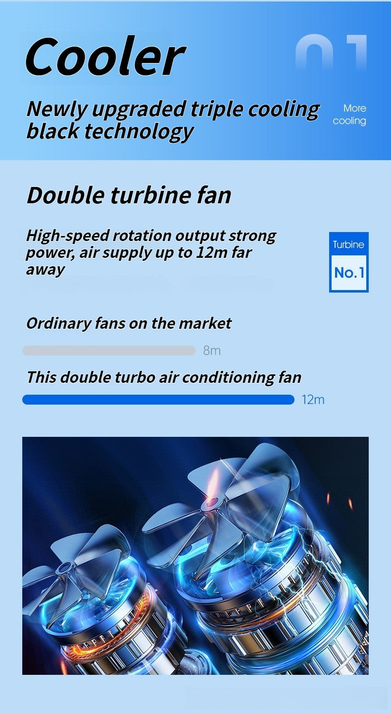 Multi-Function Mist Fan with Oscillating Air Conditioner, Aromatherapy, Colorful Lights & Timer for Home Office Use