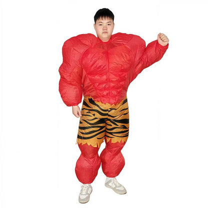 Halloween Adult Muscle Inflatable Cosplay Costume Anime mach Set Mascot Christmas Party Stage Performance