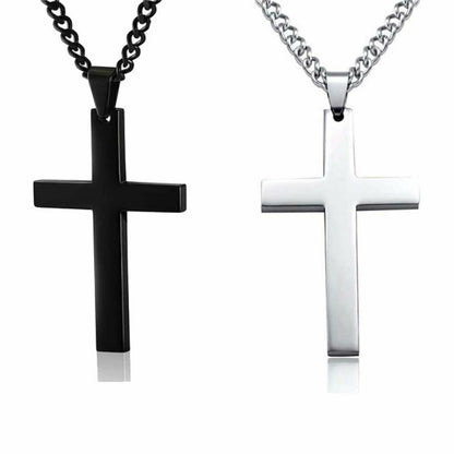 Novo colar cristão religioso simples para mulheres e homens corrente com pingente de cruz de Jesus da Virgem Maria joia da moda