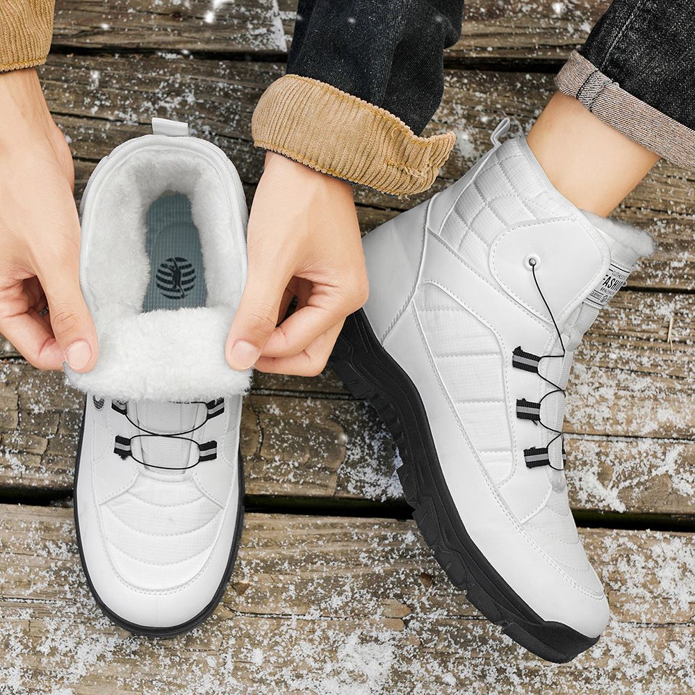 Winter New Swivel Buckle Fleece Waterproof Snow Boots Outdoor Non-slip and Wear-resistant