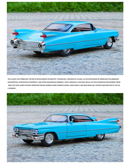 1:32 Cadillac Eldorado Biarritz Carro Clássico Retrô Liga Metálica Diecast Modelo de Carro Veículo em Miniatura Alta Simulação Presente Namorado