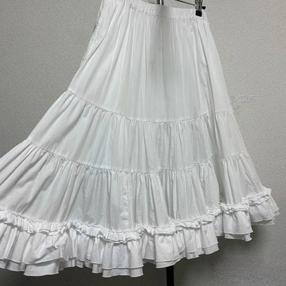 25 Spring/Summer New Style Lace Elastic Waist Mid-Cut Skirt High-Waist A-Line Cake-style Long Dress Women's Style