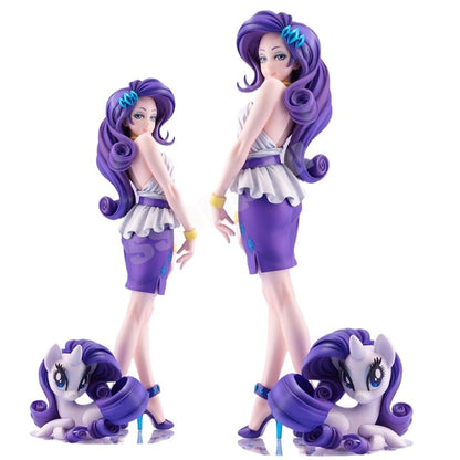 My little Pony Bishoujo Rarity Sunset Shimmer Applejack Twilight Sparkle Pinkie Pie Anime PVC Action Figure Toy Collection Doll