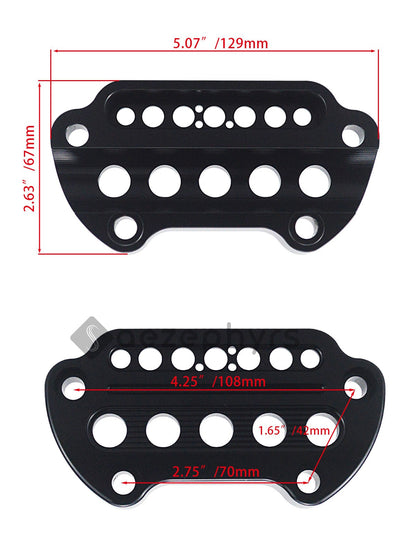 Capa de Suporte de Velocímetro Lateral/Remoção para Motocicleta Braçadeira Superior Guidão Riser Mount para Harley Sportster Iron XL883 Forty-Eight 95-20