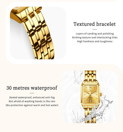 OLEVS 5616 Women Watch Luxury Brand Quartz Watch Classic Original Square Gold Women Watch Waterproof Luminous Watch Reloj Hombre