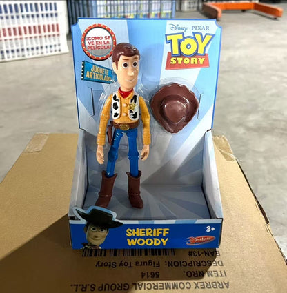 Desenho Animado Toy Story 3 Buzz Lightyear Woody Boneco Anime Modelo Brinquedo de Mesa Enfeite Colecionáveis Boneca Infantil Presente de Feriado Surpresa