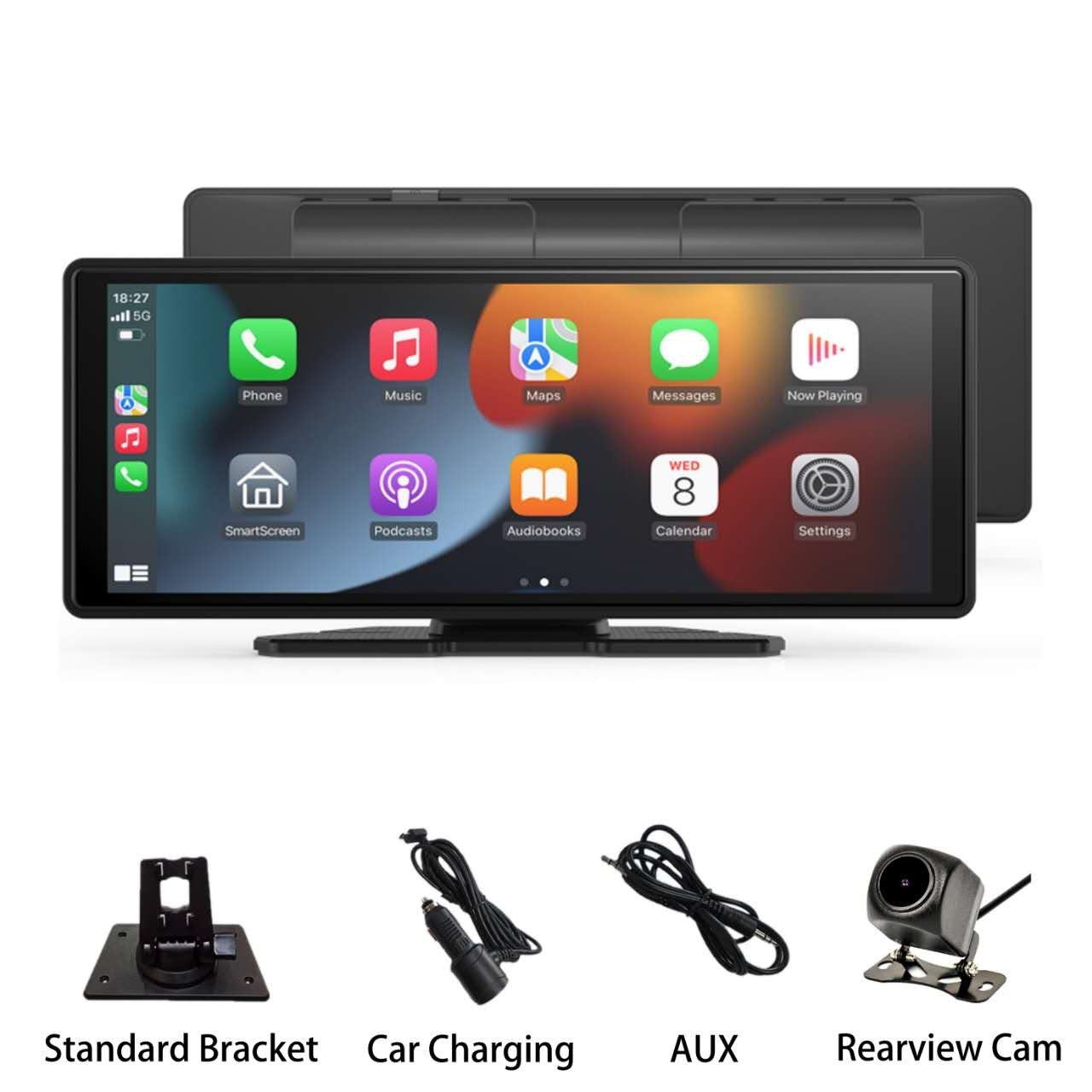 7 Inch Touch Screen Radio for Car Supporting Carplay & Android Auto?Portable Wireless Carplay Screen for Car,Car Audio Receiver