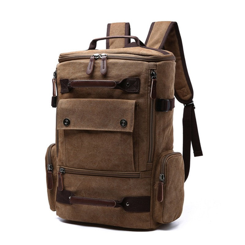 Mochila Masculina Vintage Lona Mochila Escolar Masculina Bolsas de Viagem Mochila de Grande Capacidade Mochila para Laptop Bolsa de Alta Qualidade