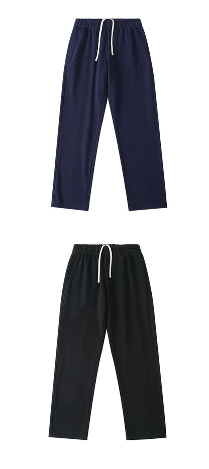 Calça de moletom reta 340G de terry, confortável, versátil, macia e suave para a pele, resistente a rugas e durável