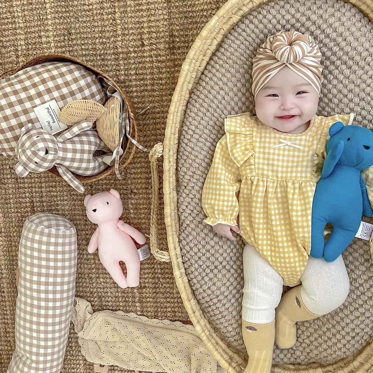 2024 New Little Bear Cloth Art Doll Cute and Creative Cloth Doll Doll Doll Adorable Baby Comfort Toy