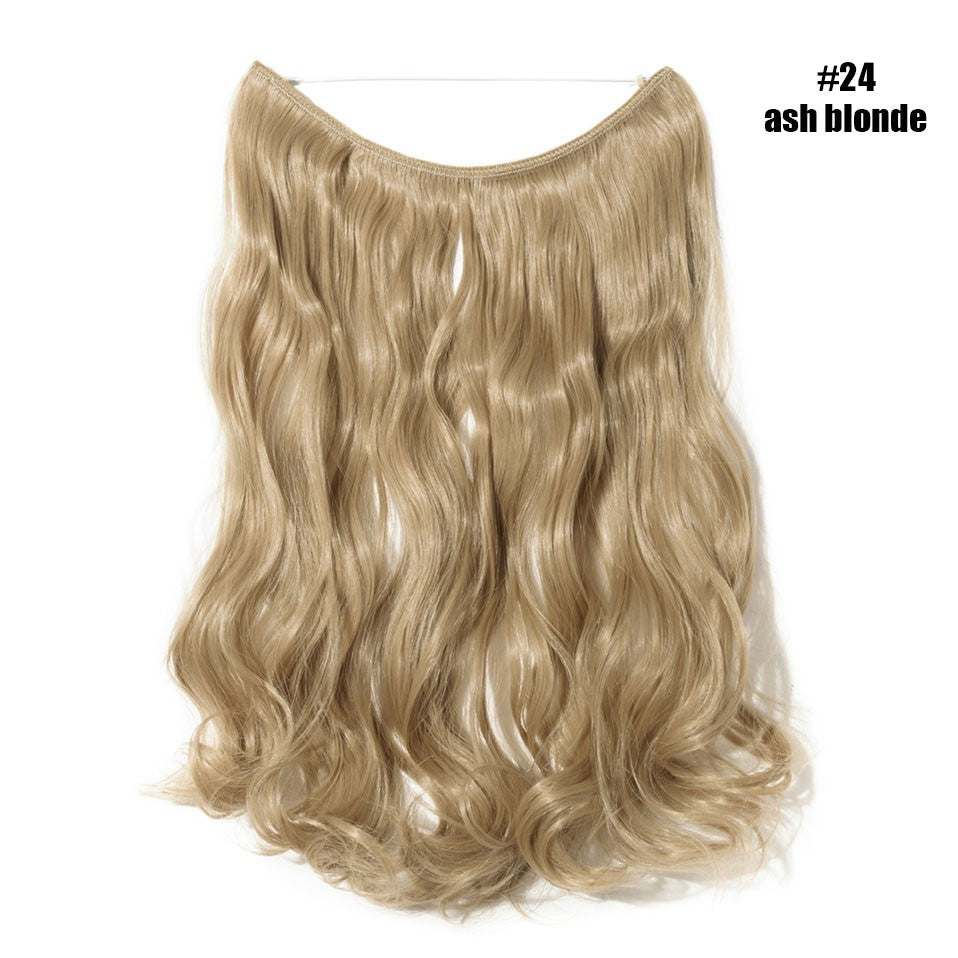 BENEHAIR Cabelo Sintético com Fio Invisível Sem Clipes Extensões de Cabelo Linha Secreta de Pesca Apliques de Cabelo Falso Para Mulheres