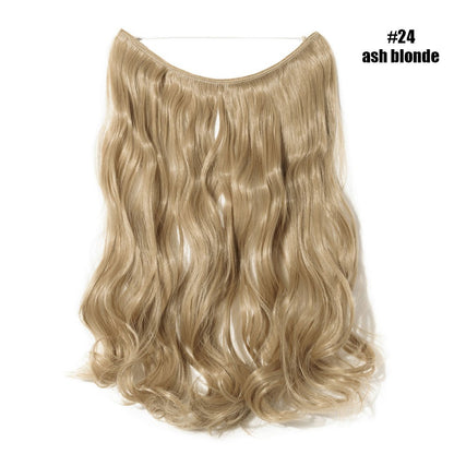 BENEHAIR Cabelo Sintético com Fio Invisível Sem Clipes Extensões de Cabelo Linha Secreta de Pesca Apliques de Cabelo Falso Para Mulheres