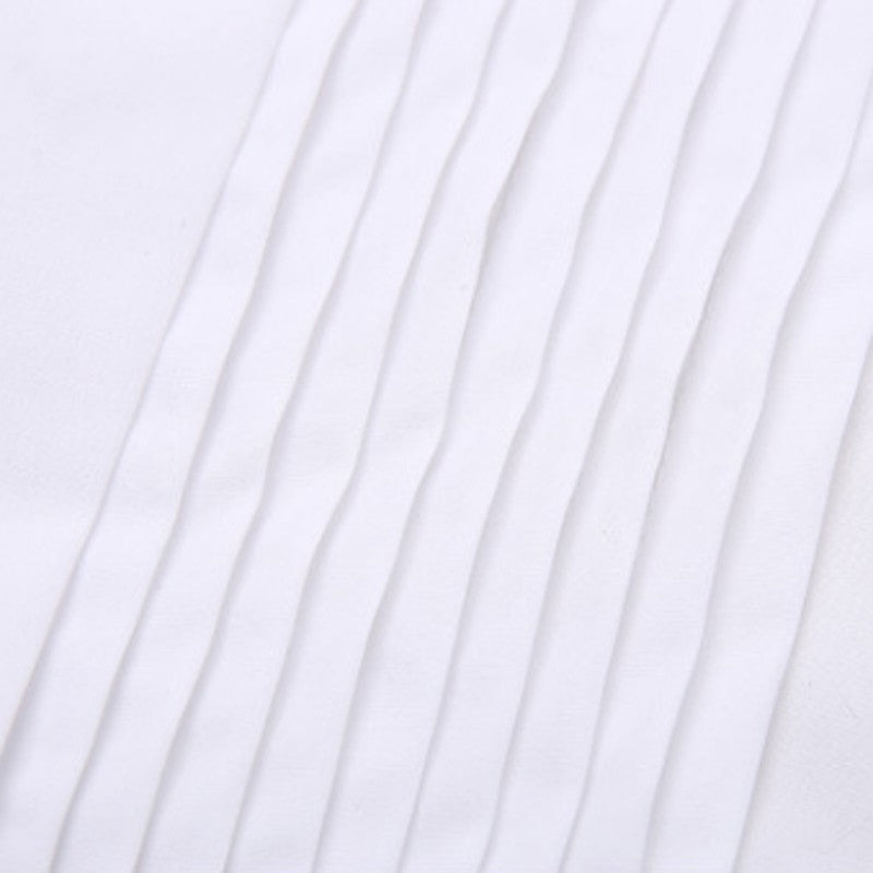 Classic Winged Collar Dress Shirt Men's Wingtip Tuxedo Formal Shirts with Red Black Bow Tie Party Dinner Wedding Bridegroom Tops